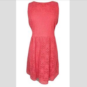The Limited Pink Coral Lace Dress sz 14